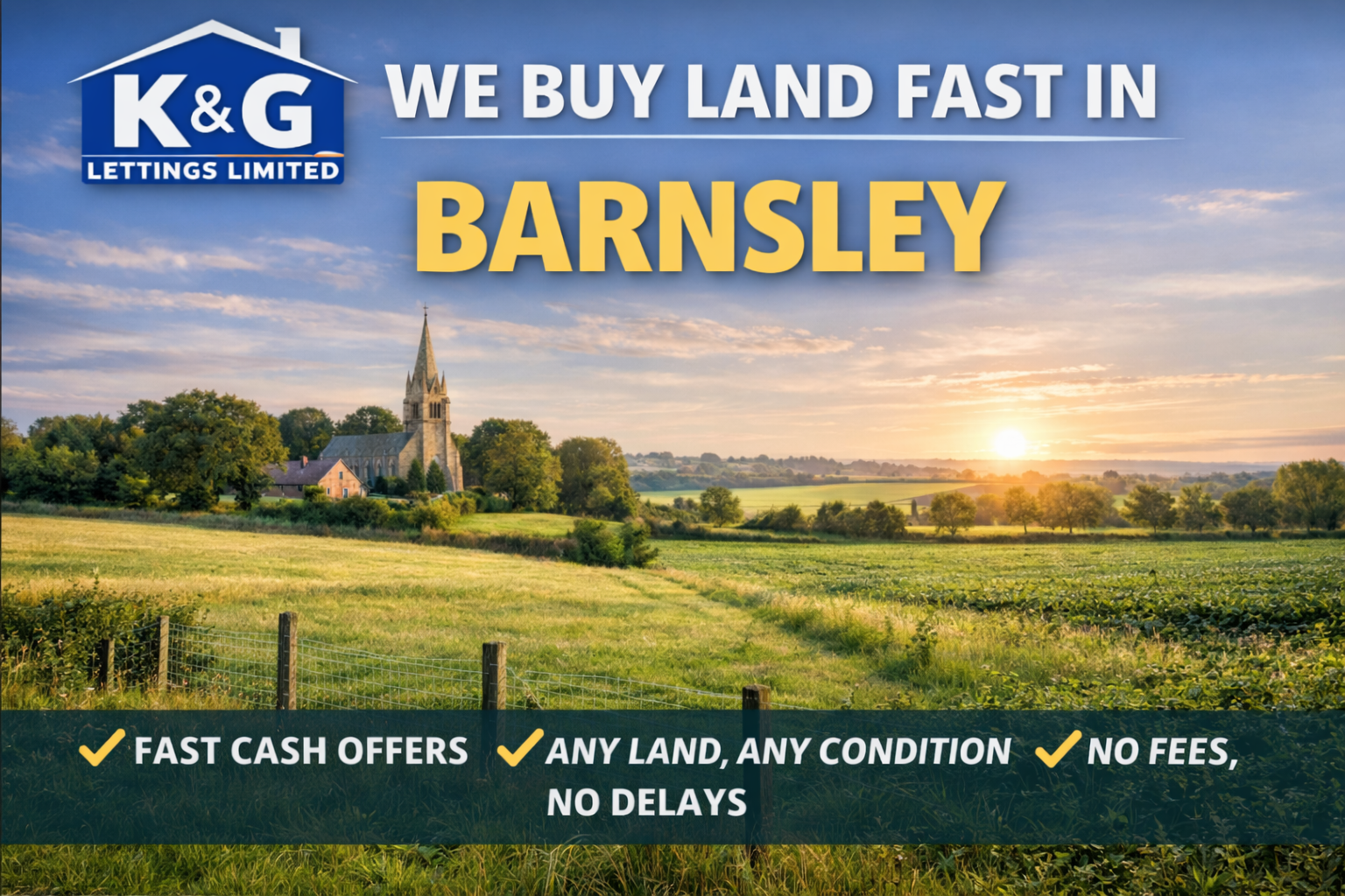 We buy land fast in Barnsley, South Yorkshire